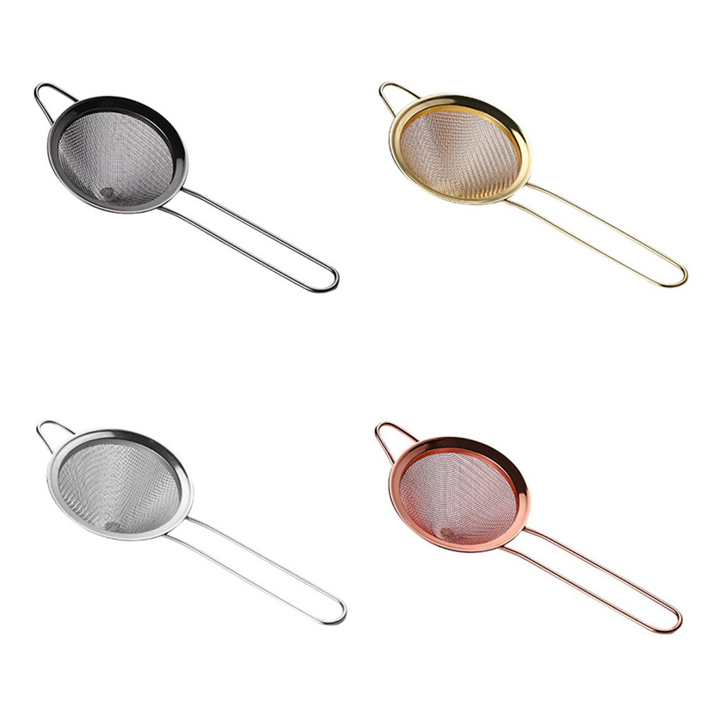 Tea Strainer Stainless Steel Small Filter Strainer Ladle Rust Proof Fine Mesh Strainer Skimmer for Cocktails Herbs Coffee Drinks Silver,Home Accessories 