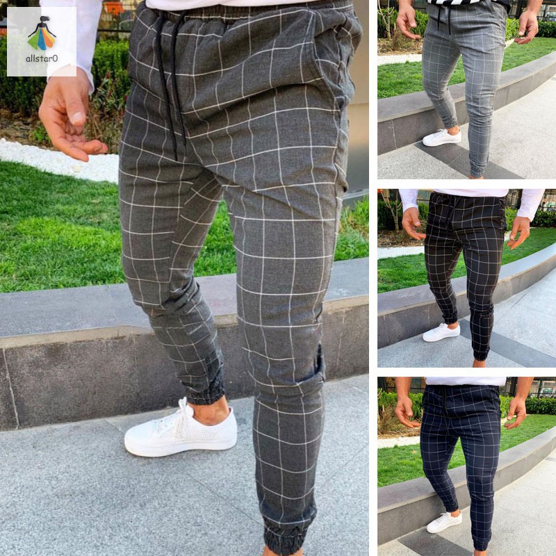 young mens plaid pants