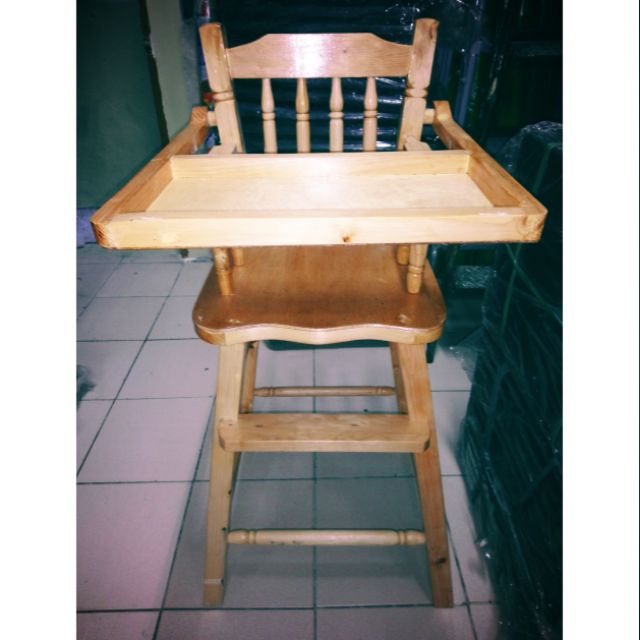 wooden baby high chair for sale