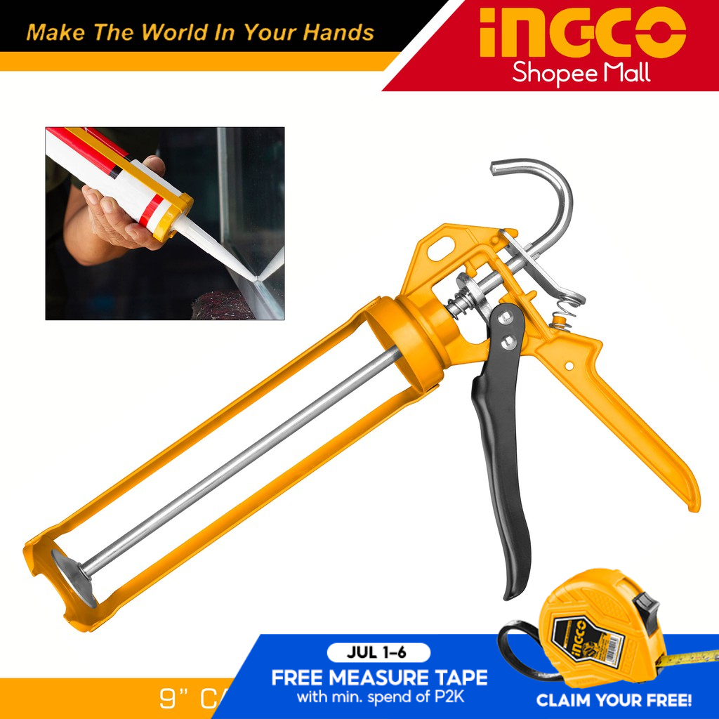 Ingco HCG1709 9" Caulking Silicone Sealant Gun Aluminum Handle _H