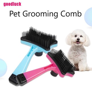[good]Pet Brush Automatic Plastic Shedding Hair Remove Tool Dog Cat Loose Hair Comb