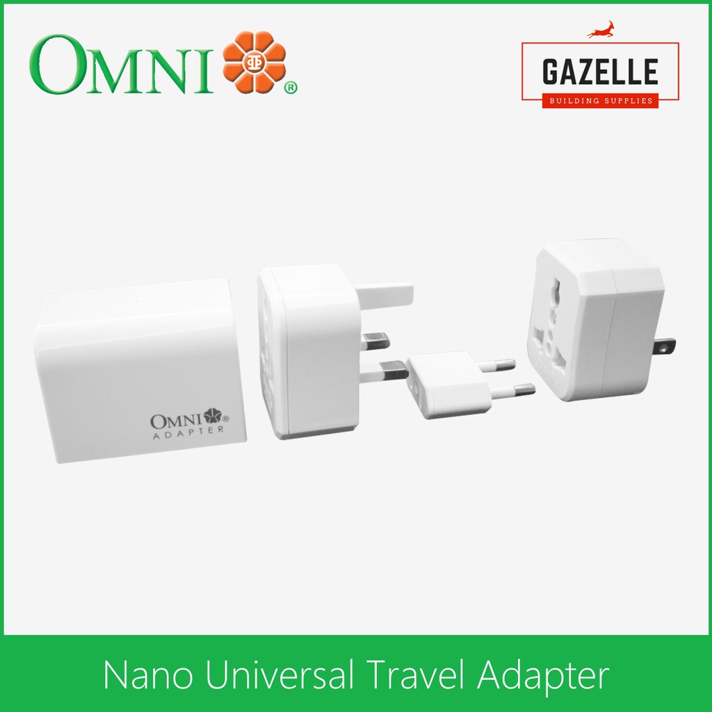Omni Nano Universal Travel Adapter Socket Plug Outlet Adapter WUA004