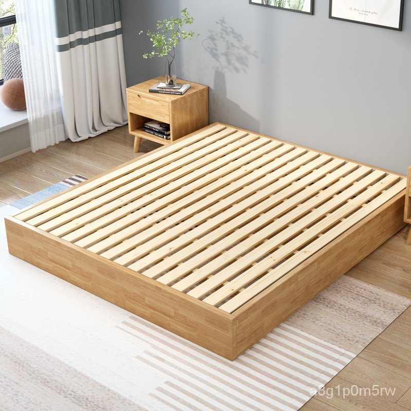 Japanese Style Tatami Floor Bed without Bedside Trundle Bed Simple ...