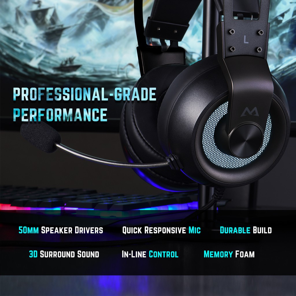 14周年記念イベントが EG3 Pro Gaming Headset for PC PS4 Xbox One Surround Sound Over  Ear Headp tronadores.com