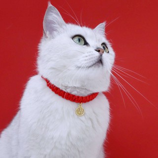 Pet Red Rope Woven Adjustable Collar Pet Collar #7