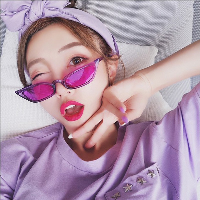Korean Ulzzang Fashion Candy Color Cat Eye Women Sunglasses Shopee