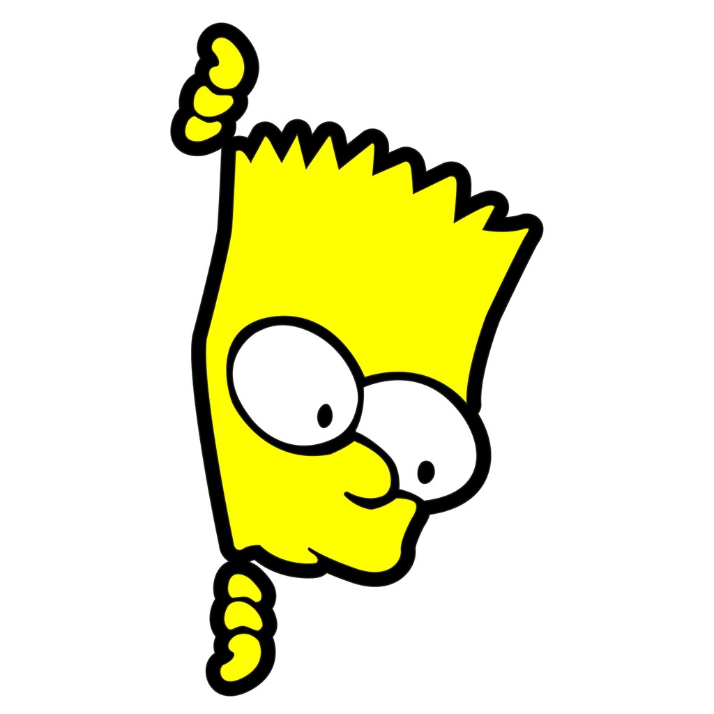 Bart Simpson Yellow Waterproof Sticker | Shopee Philippines