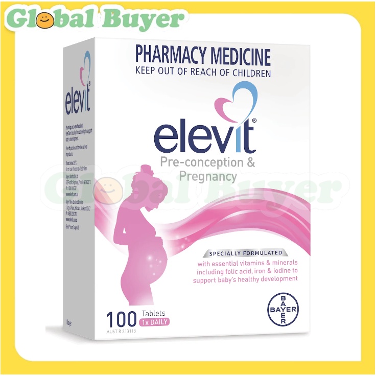 Elevit Pregnancy Supplement Vitamin & Mineral Maternity New 100 Tablets