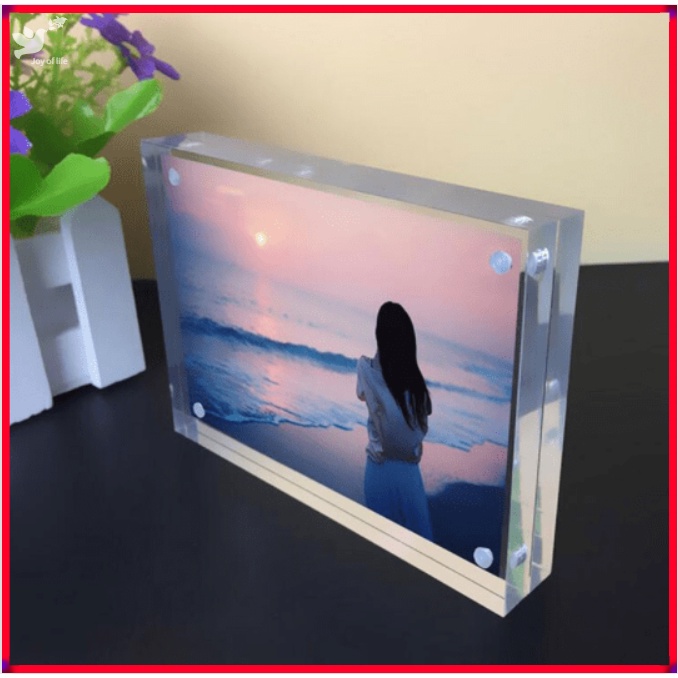 Magnetic Transparent Acrylic Picture Photo Frame Poster Display Stand ...