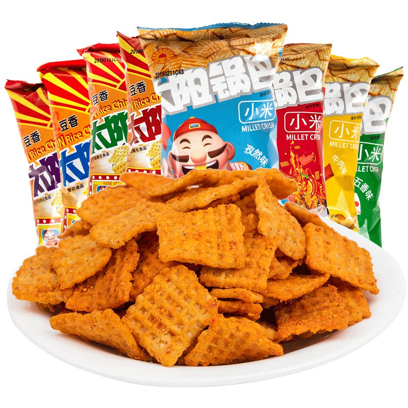 Millet Crisp Crust5g*8Small Bag Sun Rice Crust Combination Pack Spicy