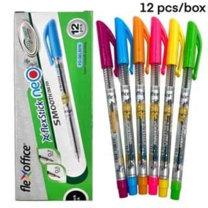 Flextok Gelpen Ballpen 0.5mm Black Ink Ballpen School Supplies Shopee