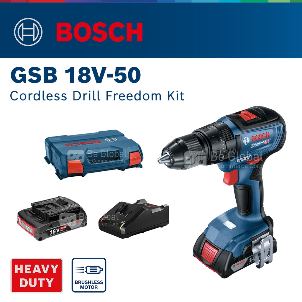 Bosch GSB 18V50 Cordless Drill Freedom Kit Shopee Philippines
