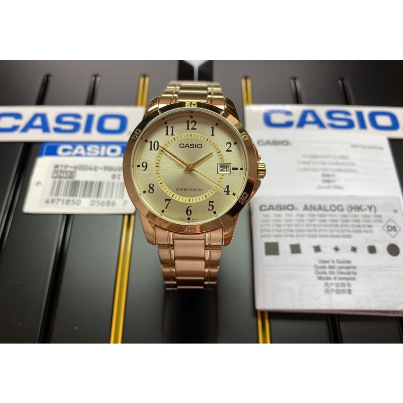 Casio MTP-V004G-9B Men's Analog Quartz Watch MTPV004G-9B Gold Tone MTPV004  | Shopee Philippines