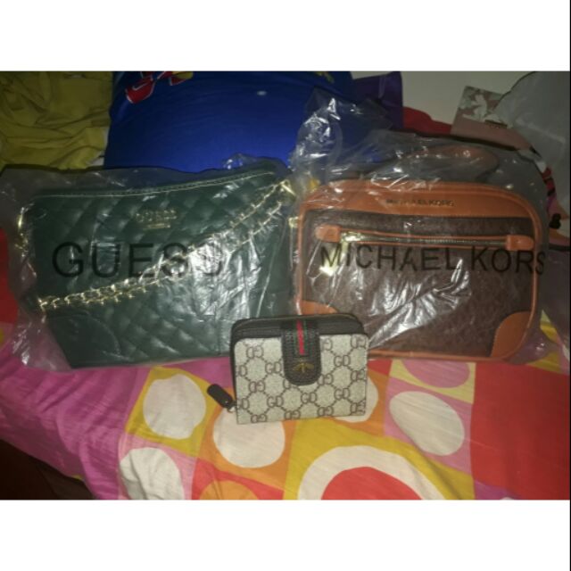 HOW R U Bags Bundled Michael Kors, Guess Sling bags and Bee Wallet Bundle |  Shopee Philippines