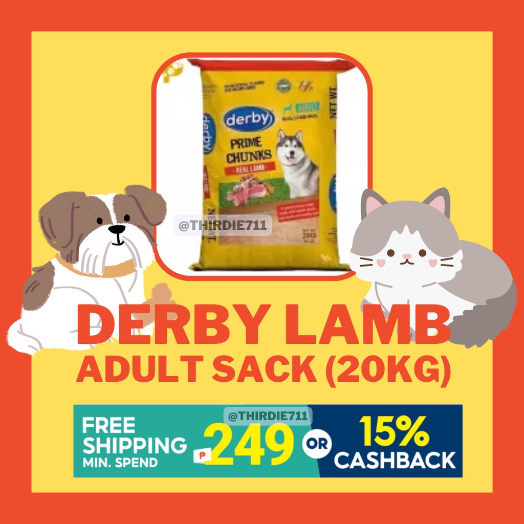 Derby Adult Puppy Dog Food Beef and Lamb Sack 20kg Shopee Philippines