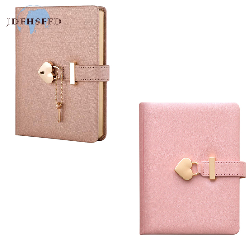 Heart Shaped Combination Lock Diary with Key Personal Organizers Secret