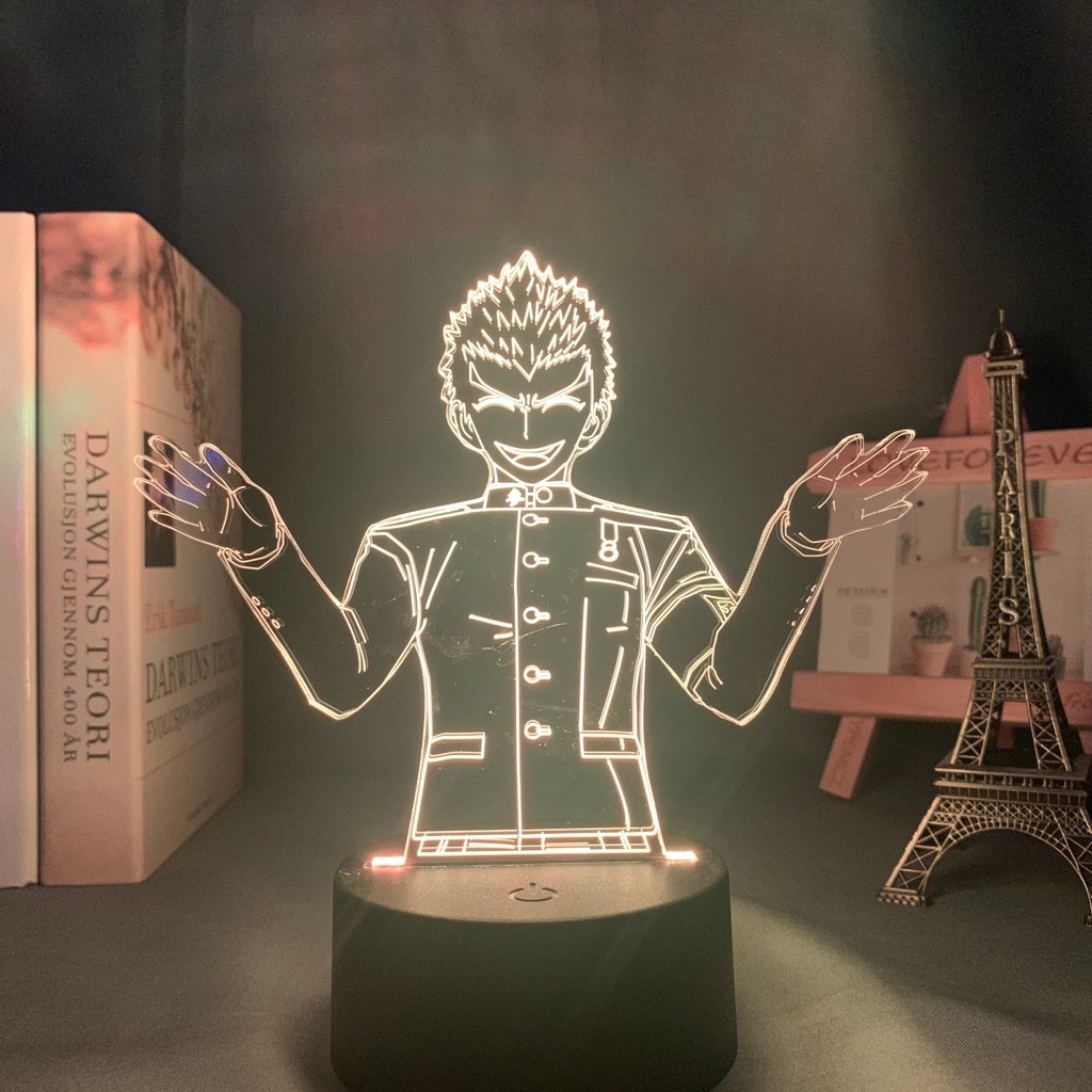 Danganronpa Night Light Kiyotaka Ishimaru Colors Changing Touch Remote Bedside Lamp Cool Gift for