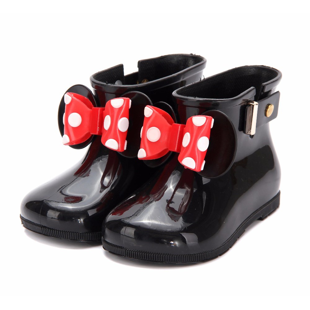 Mini Melissa Kid Rain Boot Mickey Minnie Mouse Butterfly Girl Boy Waterproof 