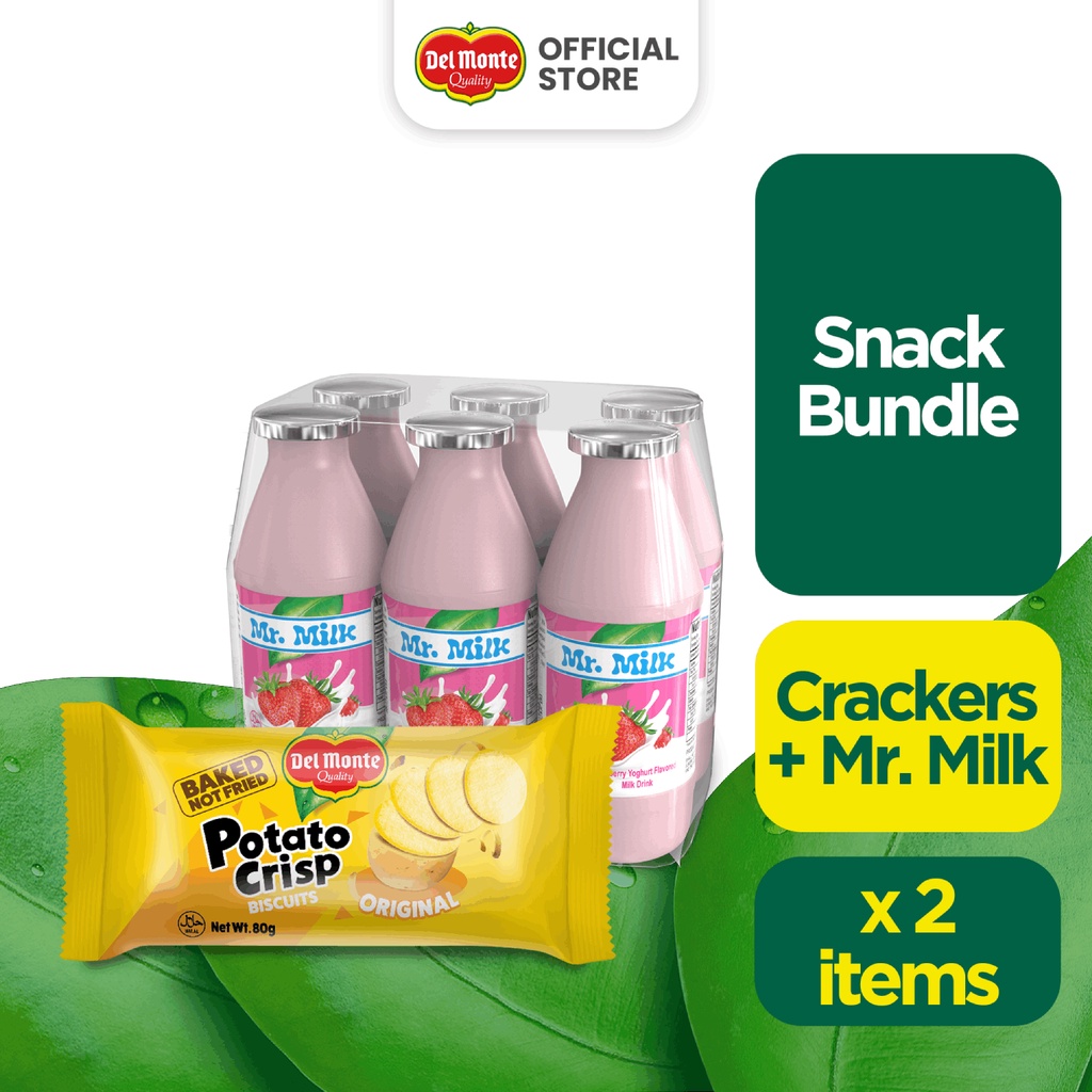 DEL MONTE Snack Combo Pack x 7 Items (Potato Crisp Original + MR.MILK