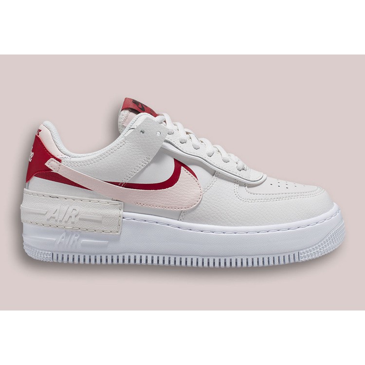 nike air force 1 red and pink swoosh