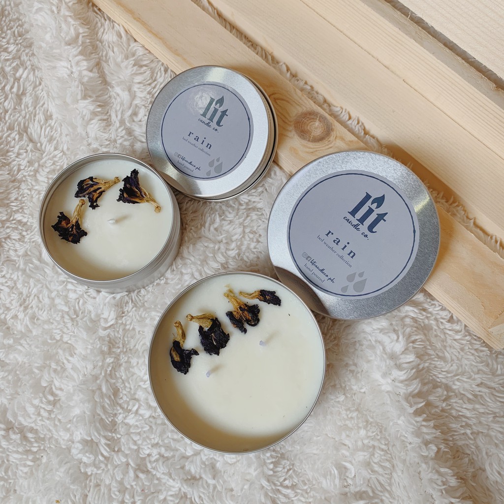 Lit Candle Co. Scented Soy Candle Rain Shopee Philippines