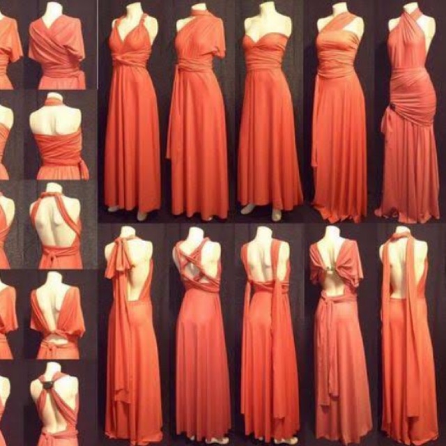 infinity dress burnt orange