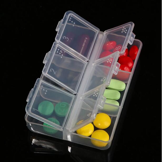 6 Grids Medicine Storage Box Mini Travel Pill Case Container Portable healthy