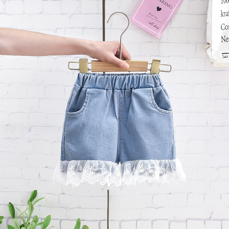 New style Girl`s denim shorts summer INS thin Embroidered pants Korean ...