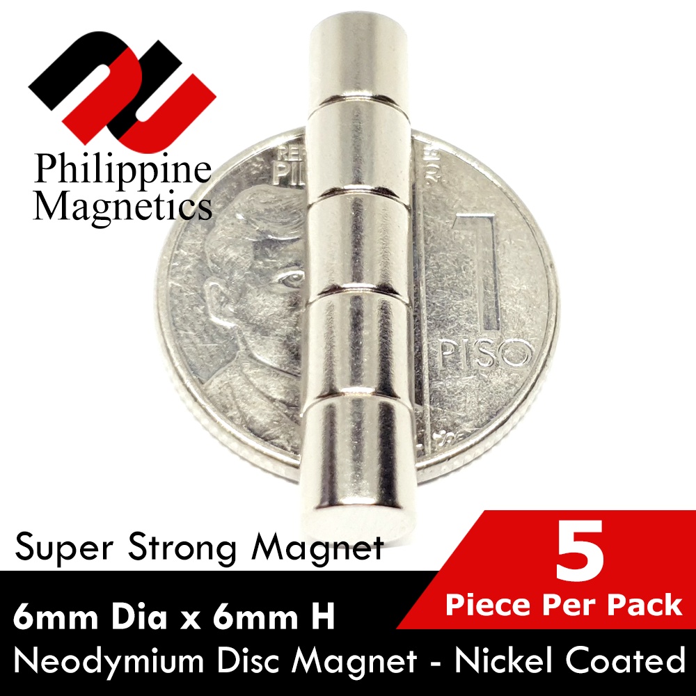 6mm x 4mm 1/4"x 5/32" N52 Super Strong Disc Rare Earth Neodymium Magnet 6x4mm 