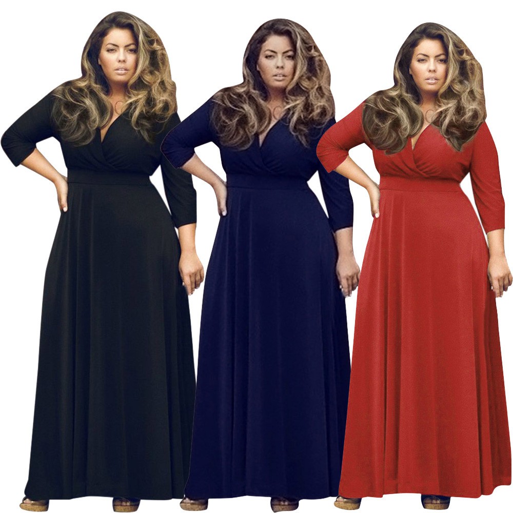 v neck plus size cocktail dresses