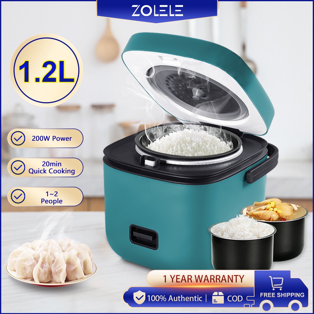 S5GZOLELE Rice Cooker 1.2L Mini Multi Function Rice Cooker Oneclick Cooking Genuine Security