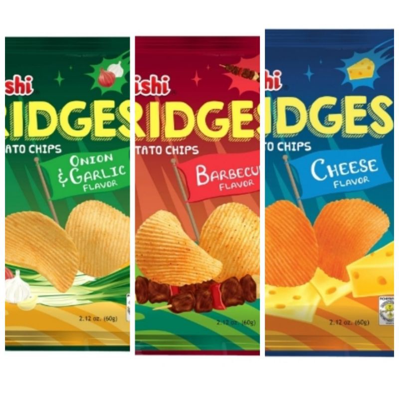 Oishi Ridges Potato Chips With Flavors Shopee Philippines Atelier