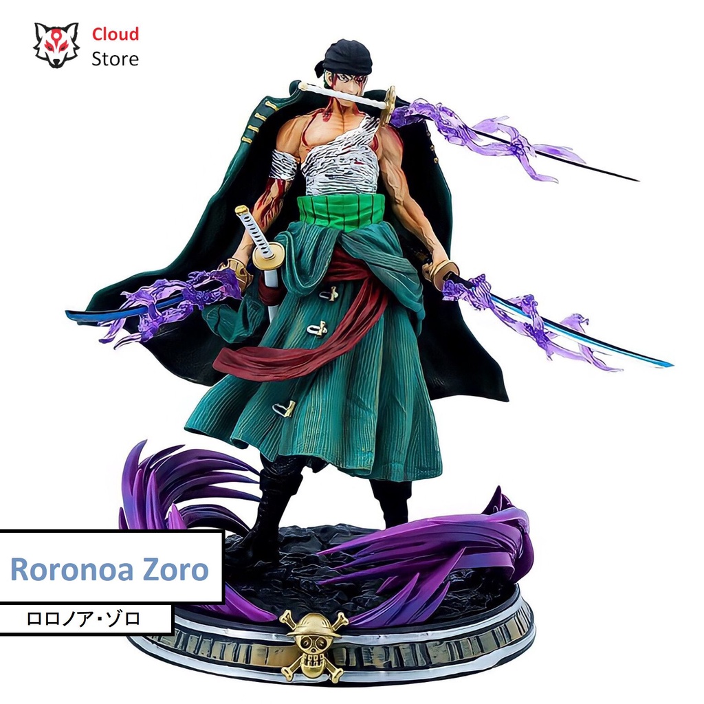 Zoro resin CLOUD STORE Model 36cm Tall Weighs 2.5kg, anime figure, Genuine one piece Roronoa