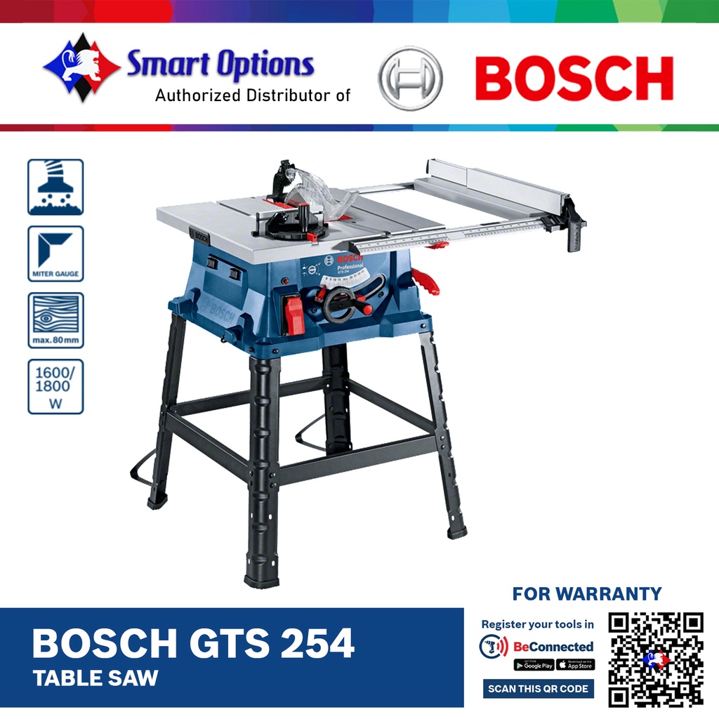 BOSCH GTS 10 J Table Saw Corded, New Look [POWERMARK BHD] Shopee