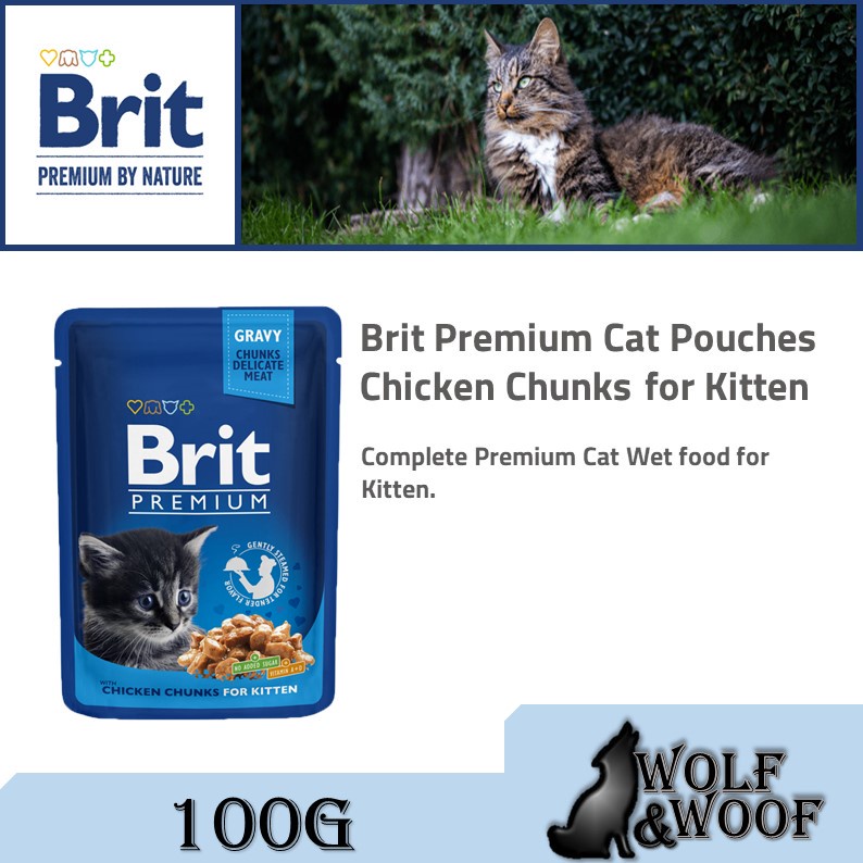 free shipping Brit Premium Cat Pouch 100g (Brit Pouch Chicken Slices, Salmon, Chicken Turkey, Cod #2