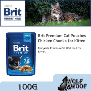 free shipping Brit Premium Cat Pouch 100g (Brit Pouch Chicken Slices, Salmon, Chicken Turkey, Cod #2