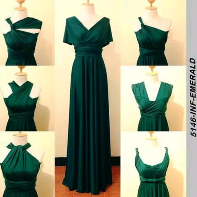 dark green infinity dress