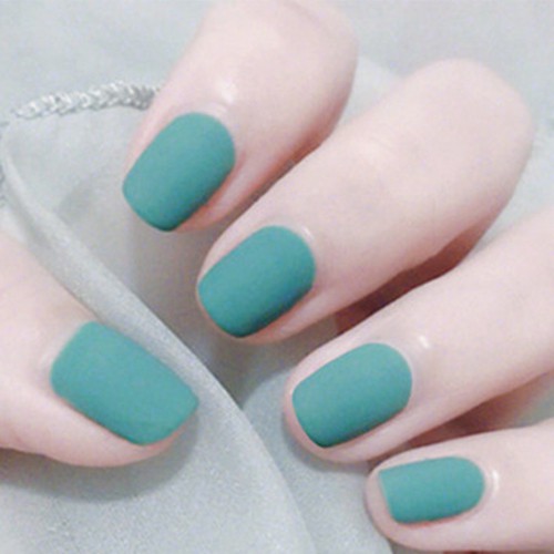 24pcs Ins Style Matte Mint Green Fake Nails Finished Summer Solid Color False Nails Art Shopee Philippines
