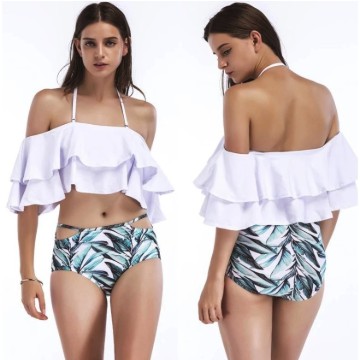 two piece off shoulder swimsuit