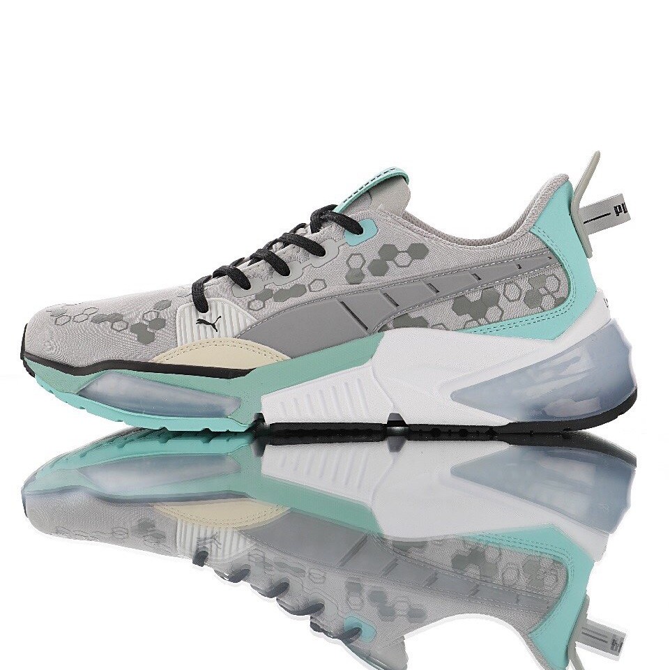 puma grey sports shoes