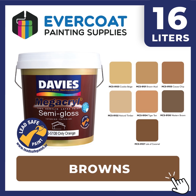 Davies Paints Megacryl SemiGloss 16Liters (Browns) Shopee Philippines