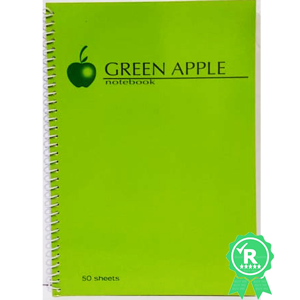 Green Apple Spiral NoteBook 6 x 8 1/2 650/680 by Piece Shopee Philippines