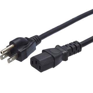 3 pin power extension cords US plug power cable for pc computer 1 Meter