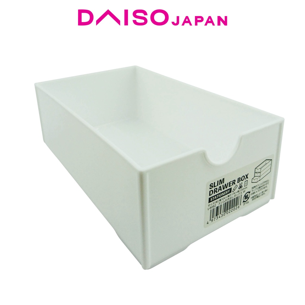 Daiso White Slim Drawer Box Shopee Philippines