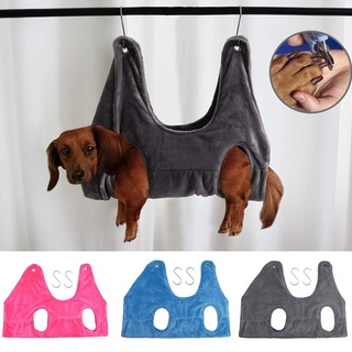 Dog Cat Hammock Flannel Pet Hammock Puppy Kitten Nail Clip Trimming Bathing Bag For Pet  Grooming Tool Pet Suppllies