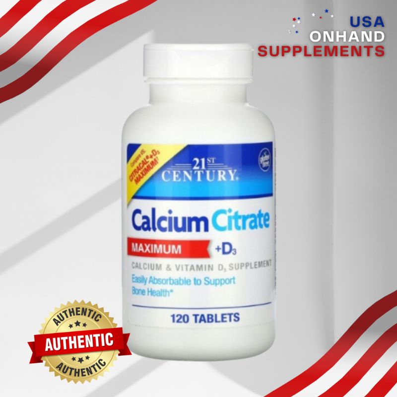 USA Onhand 21st Century Calcium Citrate Maximum + D3, 400 Tablets