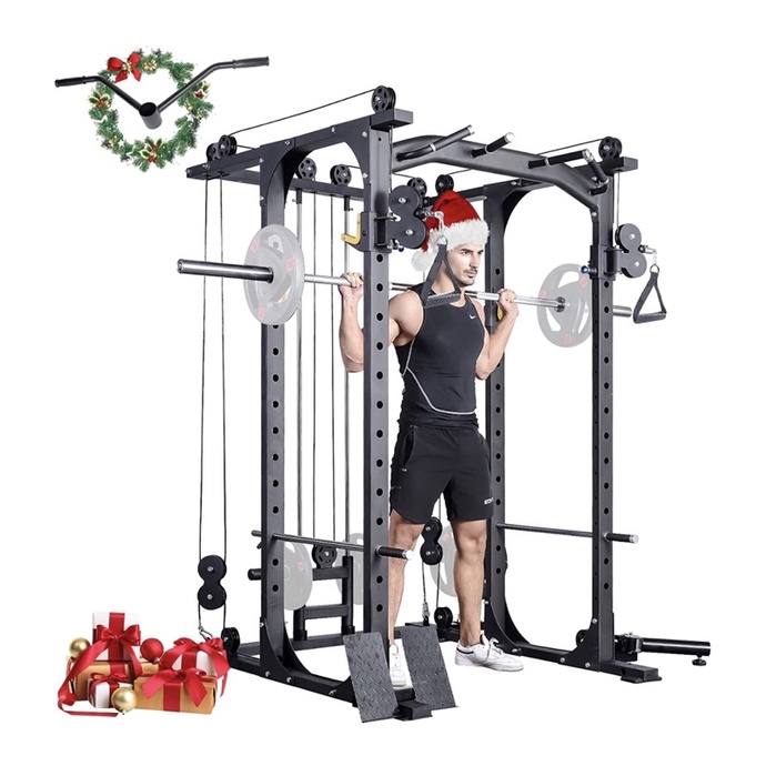 Olympic Power Cage, 1000 lbs Light Commercial Weight Cage with LAT Pull