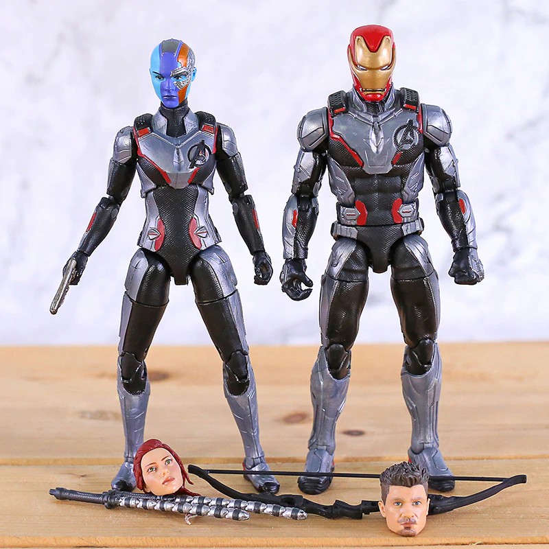 black iron man action figure