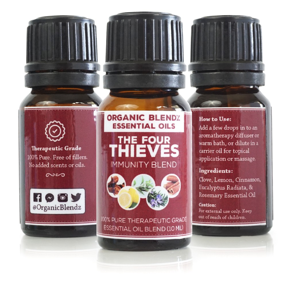 Organic Blendz Thieves Essential Oil Blend, 100% Therapeutic Grade ...