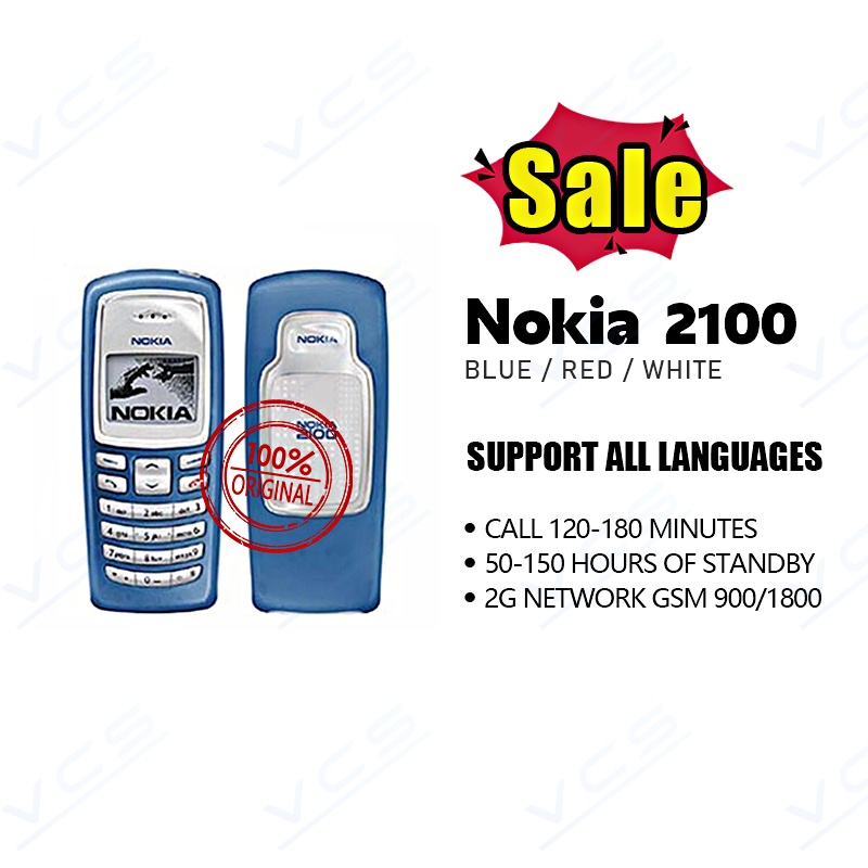 2g Support Xxx Video - Vcsale Brand New Unlocked Nokia 2100 Basic Phone GSM 2G 680mAh Bar Cell  Phone Keypad Phone Mobile Cellphone | Shopee Philippines